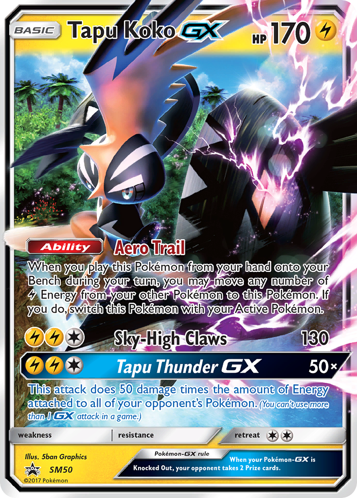 Sun & Moon Promo Shiny Tapu Koko GX #50
